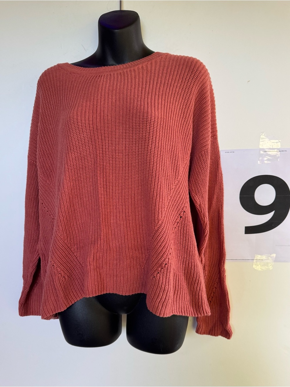 Lucky Brand Dusty Rose Boatneck Knit Sweater